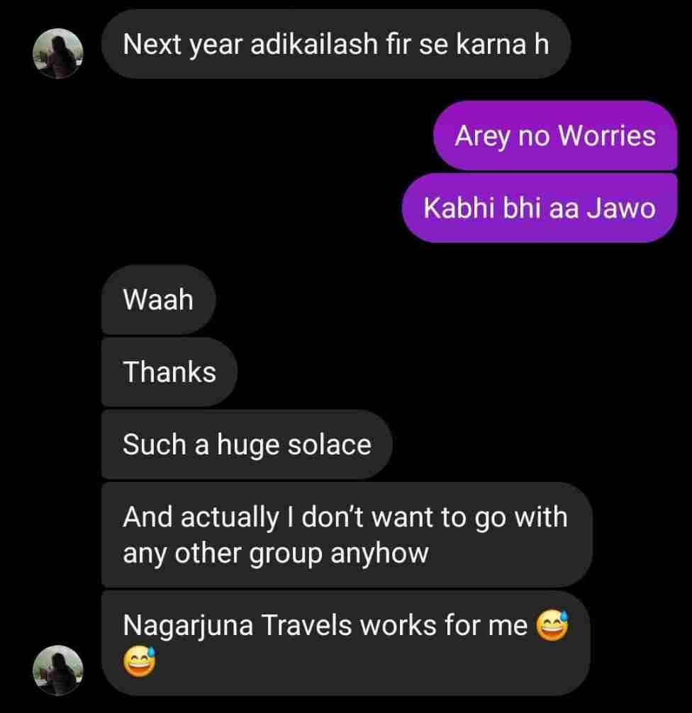 Nagarjuna Travels Customer Testimonial 43